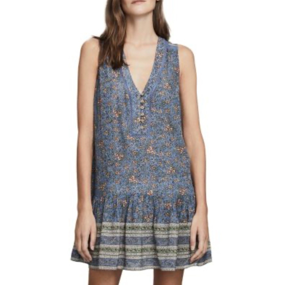 VERONICA BEARD Leanna Floral‎ Cotton Shift Drop Waist Dress Nordstrom Sz XS $398